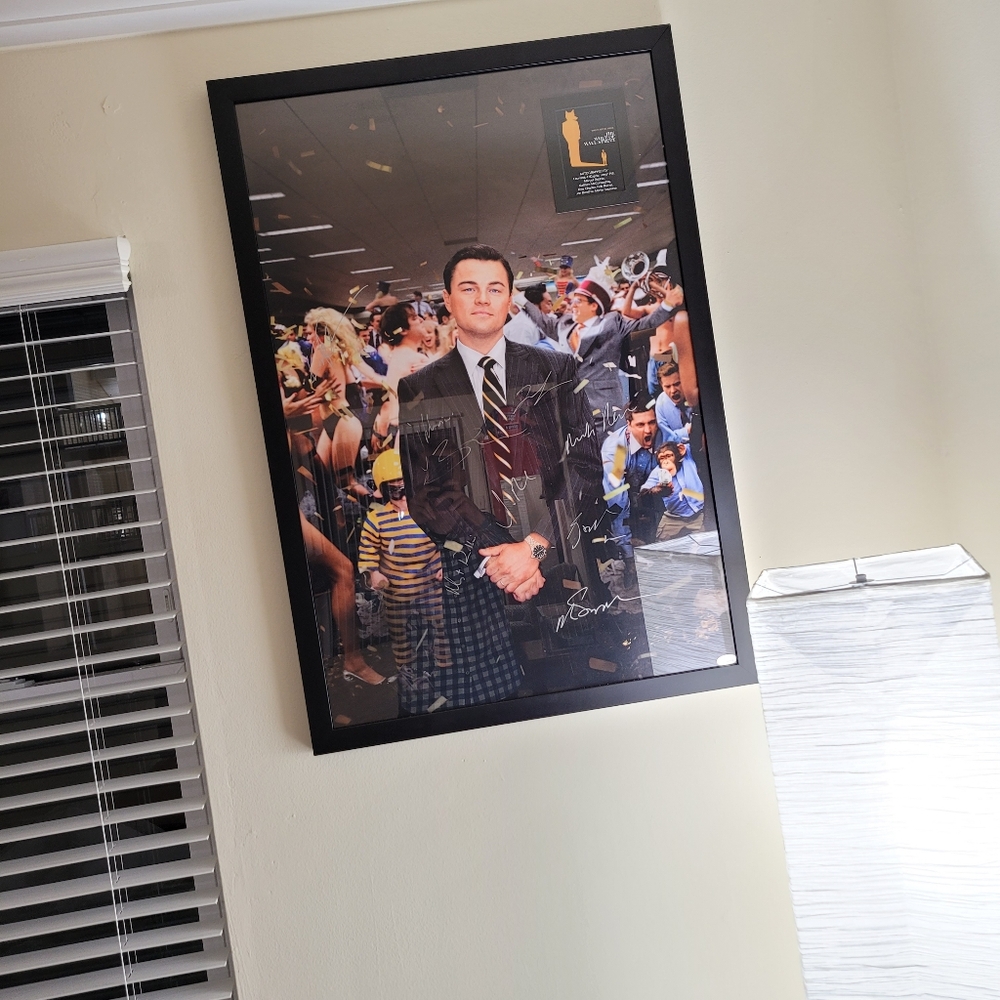Wolf of Wallstreet Autographed Movie Poster COA entire cast